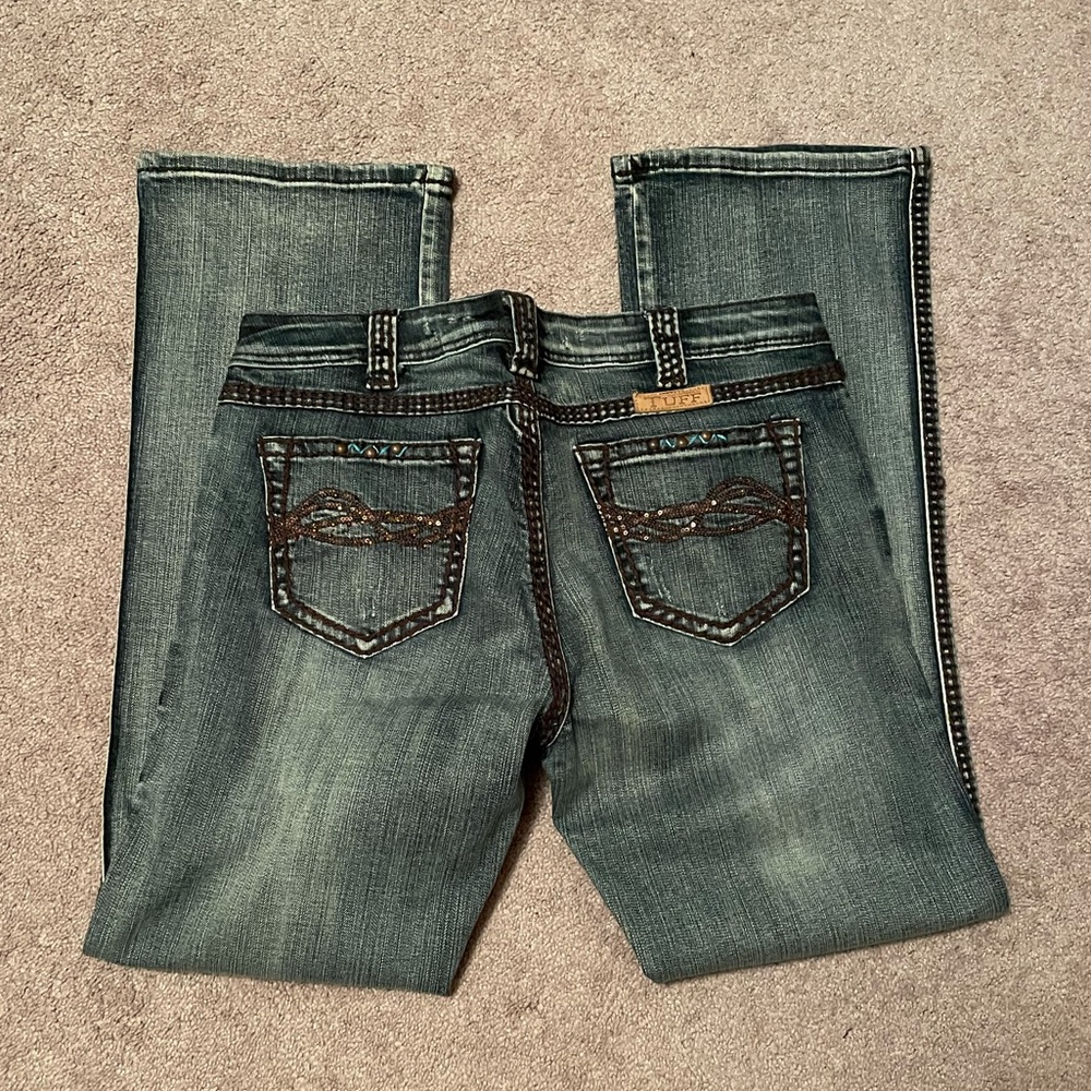 Cowgirl Tuff Copper Bling Jeans
